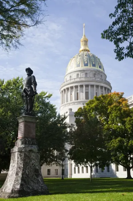 Framed Print : USA, West Virginia, Charleston. West Virginia State Capitol, exterior