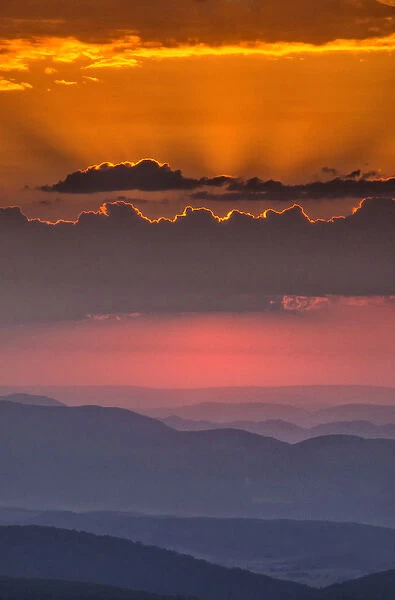 USA, West Virginia, Davis. Spring sunrise on Dolly Sods Wilderness Area. Credit as