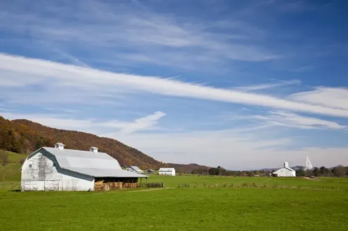 Framed Print : USA, West Virginia, Green Bank. Barn and National Radio Astronomy Observatory view Framed Print : USA, West Virginia, Green Bank. Barn and National Radio Astronomy Observatory view