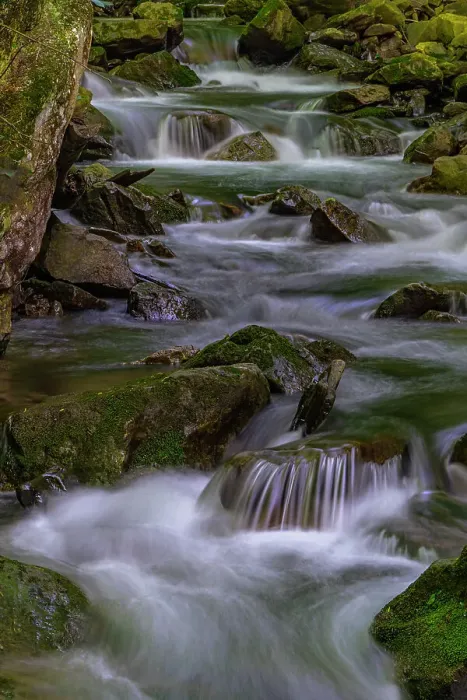 Framed Print : USA, West Virginia, New River Gorge National Park. Stream rapids in spring Framed Print : USA, West Virginia, New River Gorge National Park. Stream rapids in spring