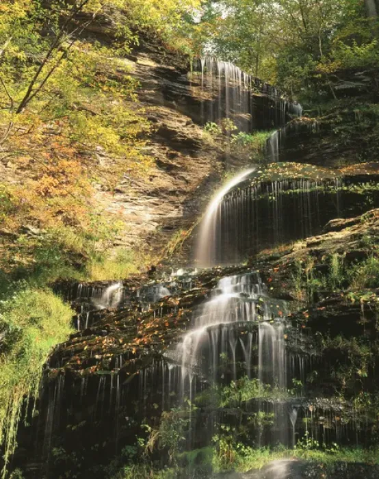 Framed Print : USA, West Virginia, View of Cathedral Falls Framed Print : USA, West Virginia, View of Cathedral Falls