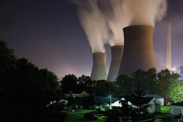 USA, West Virginia, Winfield, John E. Amos Power Plant, a coal-fired electrical power plant