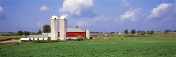 Framed Print : USA, Wisconsin, Washington Co. A farms red barn is brilliant against the green Framed Print : USA, Wisconsin, Washington Co. A farms red barn is brilliant against the green