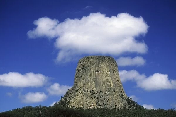 USA, Wyoming, Devils Tower National Monument, 867 feet high, perfect example
