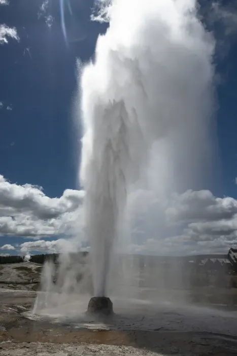 Framed Print : USA, Wyoming. Erupting Beehive Geyser, Upper Geyser Basin, Yellowstone National Park