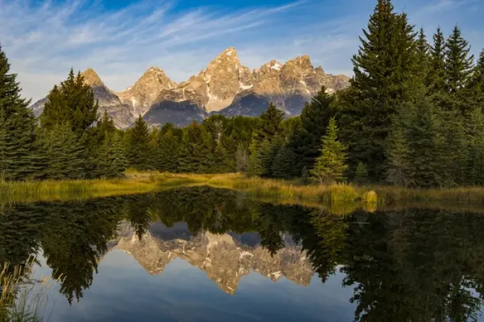 Framed Print : USA, Wyoming, Grand Teton National Park, reflections