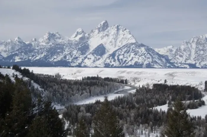 Framed Print : USA, Wyoming. Grand Teton National Park. Winter park overlook Framed Print : USA, Wyoming. Grand Teton National Park. Winter park overlook
