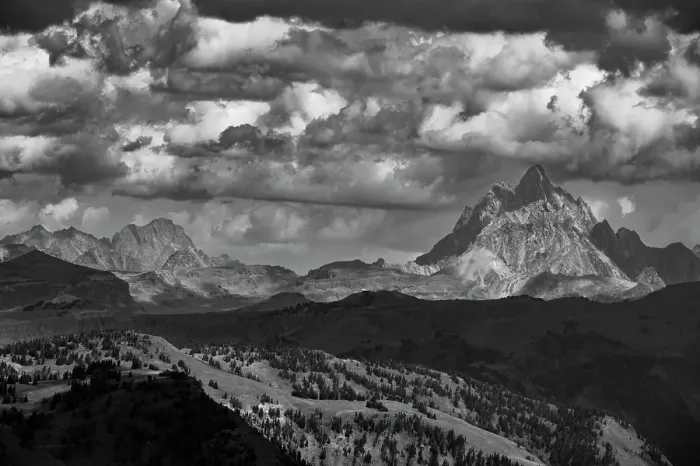 Framed Print : USA, Wyoming. Grand Teton is visible from Taylor mountain Framed Print : USA, Wyoming. Grand Teton is visible from Taylor mountain