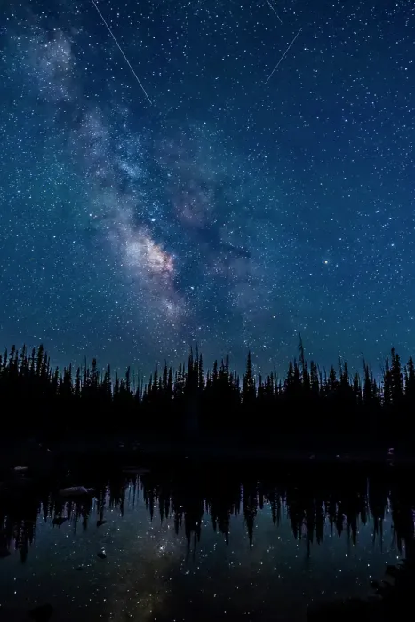 Framed Print : USA, Wyoming, Medicine Bow National Forest. Milky Way and shooting stars from Perseids meteor shower. ©Cathy & Gordon Illg / Jaynes Gallery / DanitaDelimont.com Framed Print : USA, Wyoming, Medicine Bow National Forest. Milky Way and shooting stars from Perseids meteor shower. ©Cathy & Gordon Illg / Jaynes Gallery / DanitaDelimont.com
