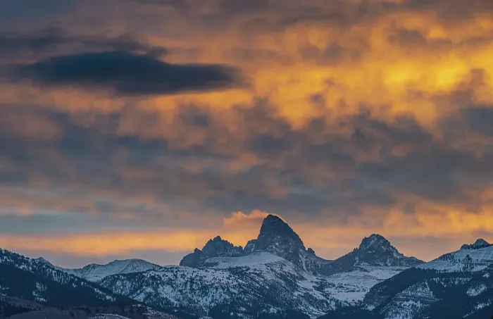 Framed Print : USA, Wyoming. Mount Owen, Grand and Middle Teton from the west Framed Print : USA, Wyoming. Mount Owen, Grand and Middle Teton from the west