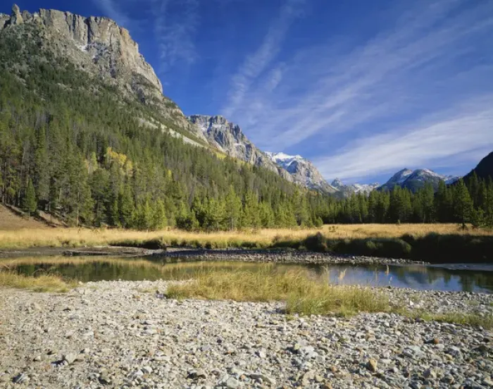 Framed Print : USA, Wyoming, Rocky Mountains, Wind River Range, Bridger Teton National Forest, Bridger Wilderness