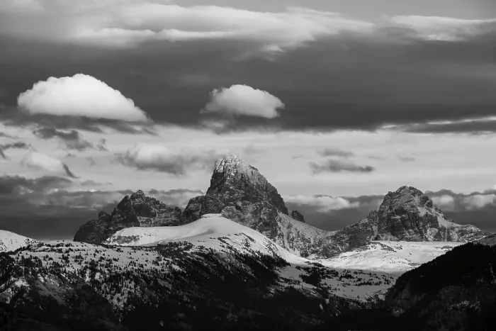 Framed Print : USA, Wyoming. Table Mountain and Grand Teton as seen from the west Framed Print : USA, Wyoming. Table Mountain and Grand Teton as seen from the west
