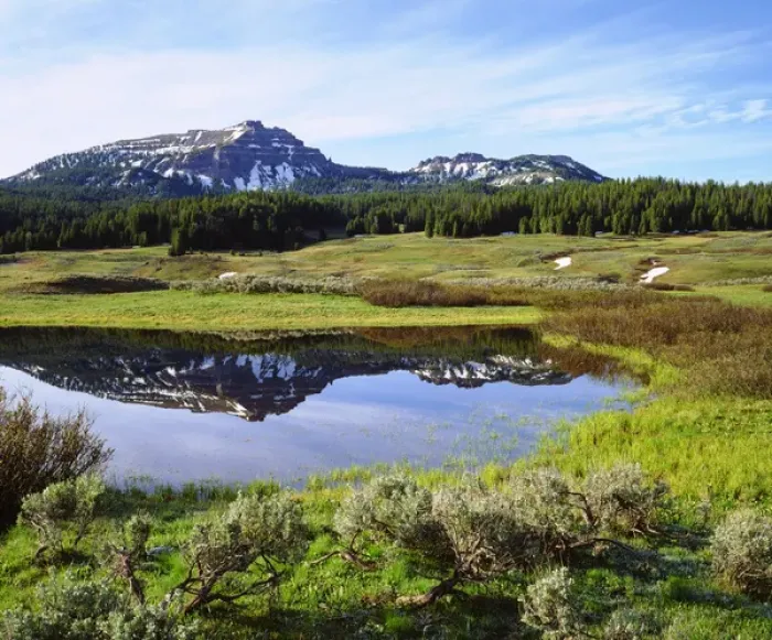 Framed Print : USA; Wyoming; A tarn in the Rocky Mountoins of Wyoming Framed Print : USA; Wyoming; A tarn in the Rocky Mountoins of Wyoming