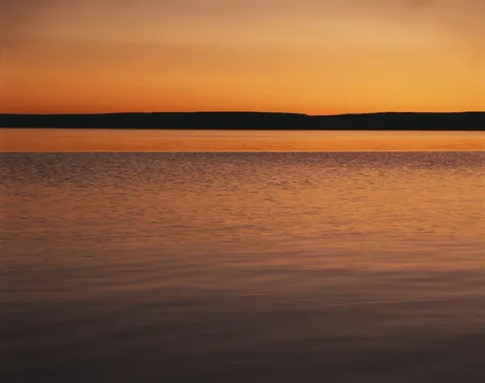 Framed Print : USA, Wyoming, View of Yellowstone lake at sunset Framed Print : USA, Wyoming, View of Yellowstone lake at sunset