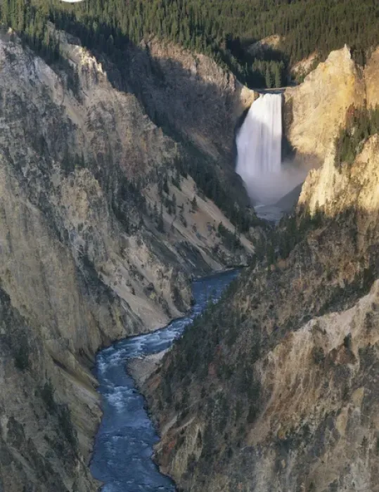 Framed Print : USA, Wyoming, Yellowstone National Park, Yellowstone River, Lower Falls, View of canyon Framed Print : USA, Wyoming, Yellowstone National Park, Yellowstone River, Lower Falls, View of canyon
