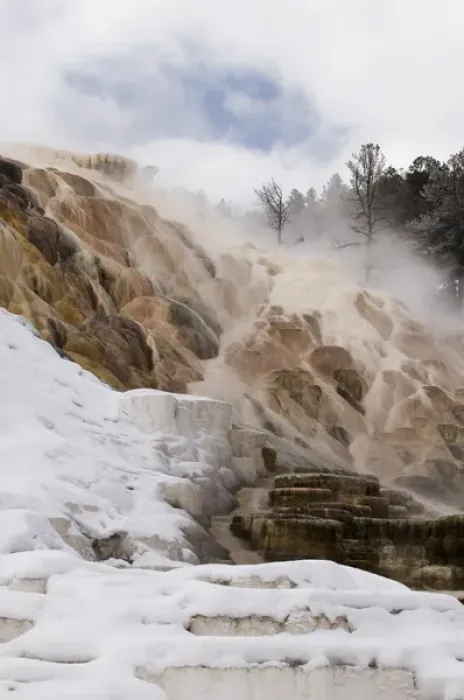 Framed Print : USA, Wyoming, Yellowstone National Park. Mammoth Hot Springs scenic Framed Print : USA, Wyoming, Yellowstone National Park. Mammoth Hot Springs scenic