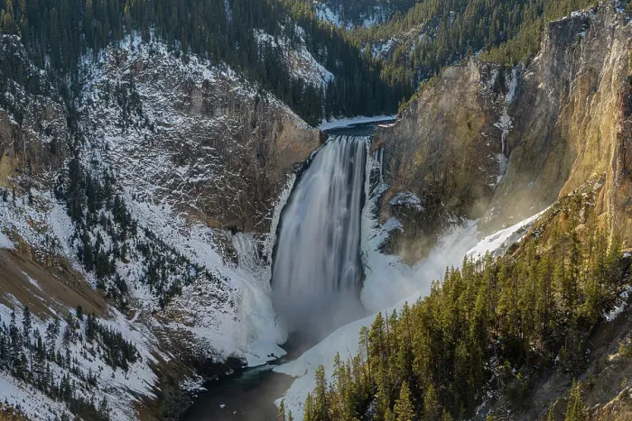Framed Print : USA, Wyoming. Yellowstone National Park, Lower Falls of Yellowstone River