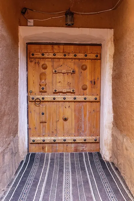 Framed Print : Ushaiger Heritage Village, Riyadh, Saudi Arabia. Decorative old wooden door Framed Print : Ushaiger Heritage Village, Riyadh, Saudi Arabia. Decorative old wooden door