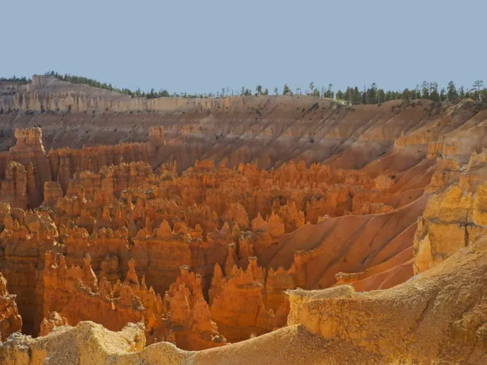 Framed Print : Utah, Bryce Canyon National Park. View of canyon with hoodoos