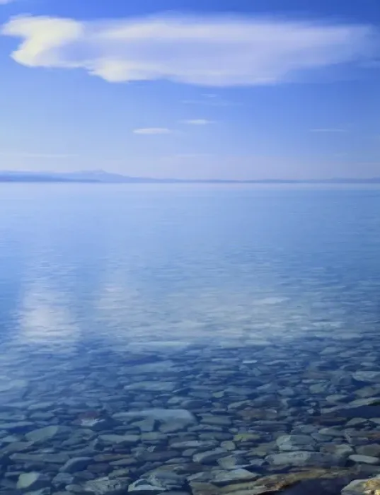 Framed Print : Utah. USA. Cirrostratus cloud above Bear Lake. Cisco Beach on east shore