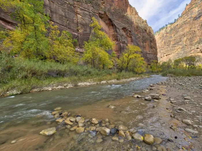 Framed Print : Utah, Zion National Park, Virgin River