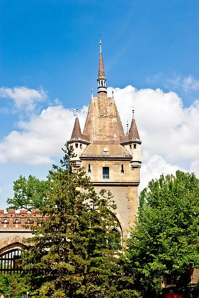 Vajdahunyad Castle in Varosliget (City Park), Budapest, Hungary