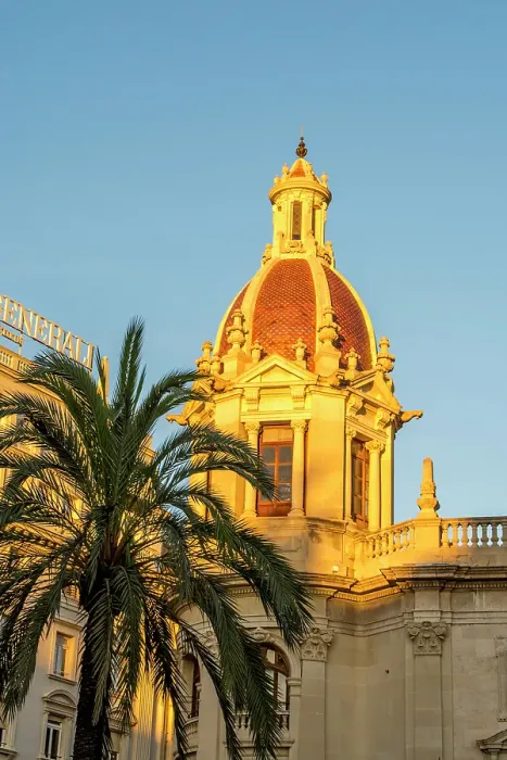 Framed Print : Valencia Town Hall cupola or dome, Plaza del Ayuntamiento, Valencia, Spain