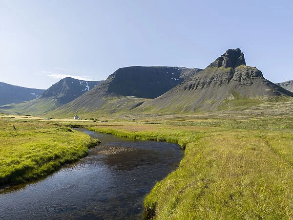 Valley Eyrardalur on the Thingeyri peninsula