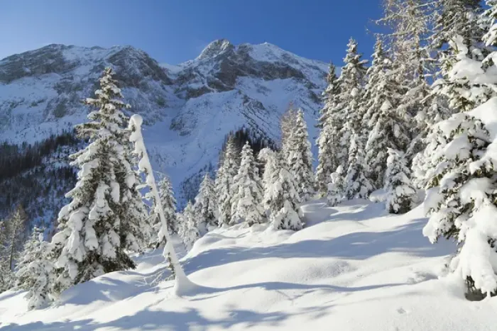 Framed Print : Valley Gaistal with snow during deep winter in Tyrol, Austria Framed Print : Valley Gaistal with snow during deep winter in Tyrol, Austria