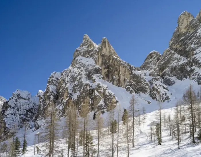 Framed Print : Valley Innerfeldtal (Val Campo di Dentro) in the Sexten Dolomites, part of UNESCO