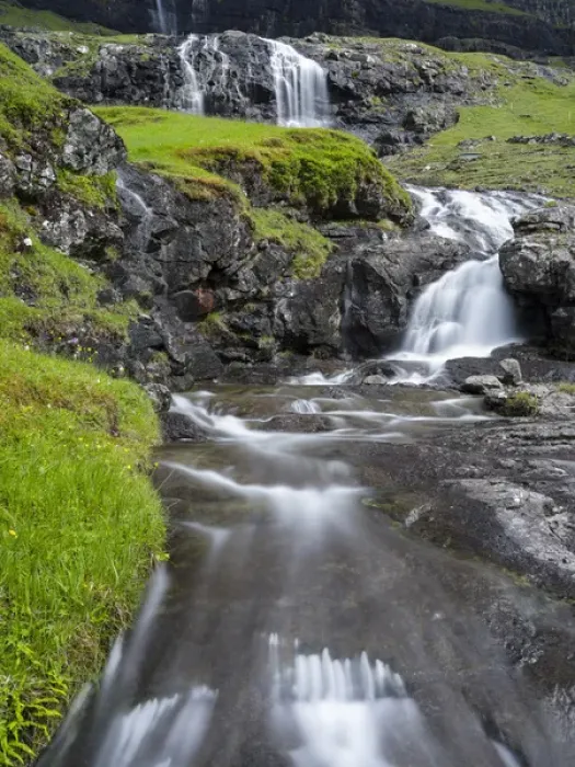 Framed Print : The valley of Saksun, one of the main attractions of the Faroe Islands. The island Streymoy