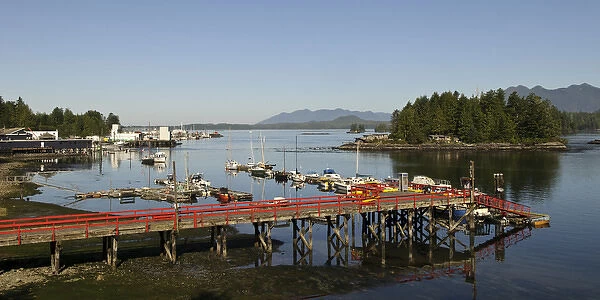 Vancouver Island, Tofino. Dock and harbor