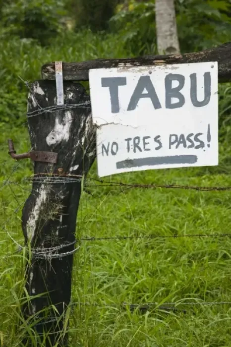 Framed Print : Vanuatu, Efate Island, ERUETI LEP. Tabu, No tresspassing sign Framed Print : Vanuatu, Efate Island, ERUETI LEP. Tabu, No tresspassing sign
