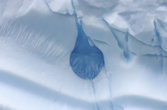 Framed Print : various textures on an iceberg floating off the western Antarctic peninsula, Antarctica