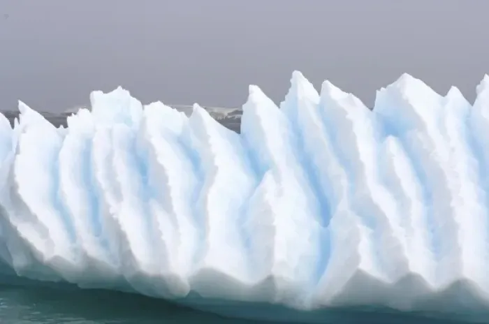Framed Print : various textures on an iceberg floating off the western Antarctic peninsula, Antarctica