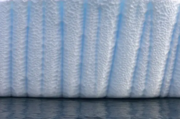 Framed Print : various textures on an iceberg floating off the western Antarctic peninsula, Antarctica