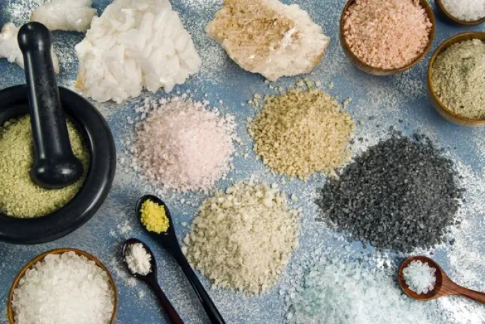 Framed Print : Various types of salt