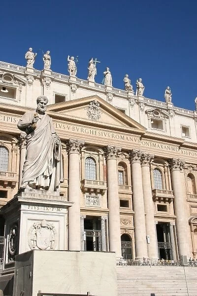Vatican City, facade of The Papal Basilica of Saint Peter