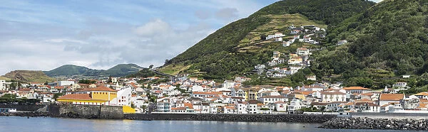 Velas, the main town on Sao Jorge Island, Azores, Portugal