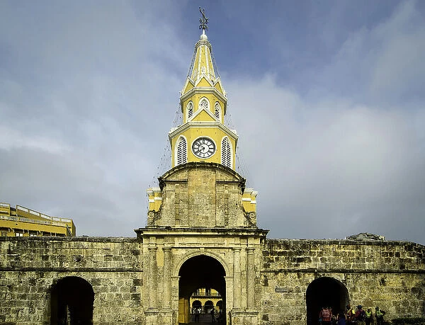 The venerable clock tower - Torre del Reloj - looks out over the Plaza de la Paz