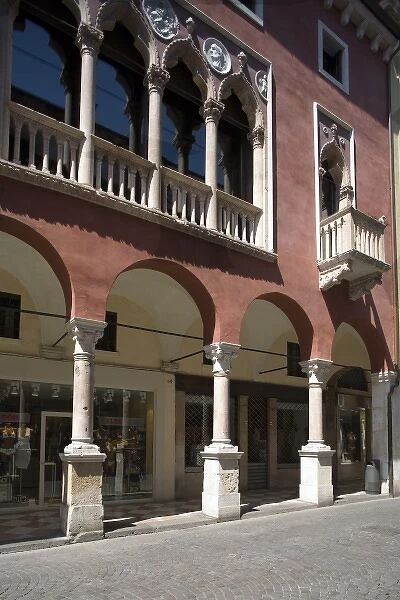 One of the many Venetian style palaces of Vecenza, Venetia, Italy