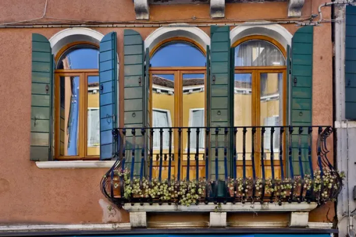 Framed Print : VEnetian Windows and Balconies of Venice, Italy