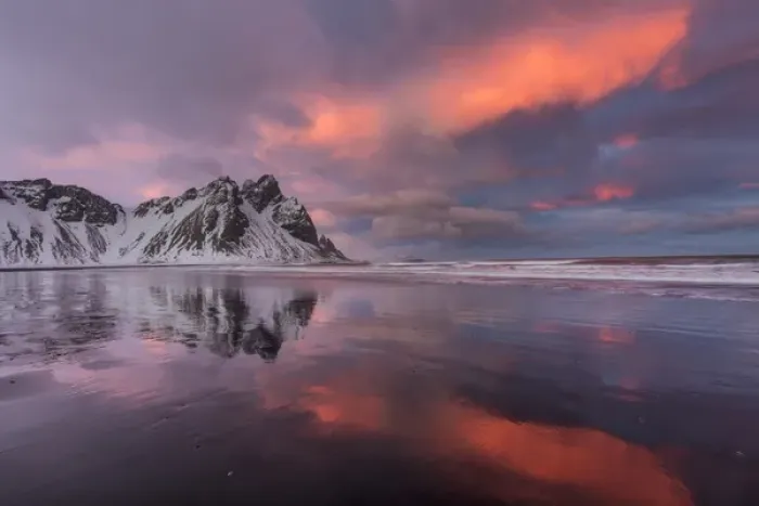 Framed Print : Vestrahorn Mountain in winter near Hofn, Iceland Framed Print : Vestrahorn Mountain in winter near Hofn, Iceland
