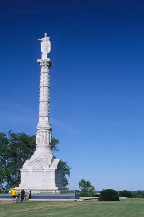 Framed Print : The Victory Monument in Yorktown, Virginia. victory monument, yorktown, virginia