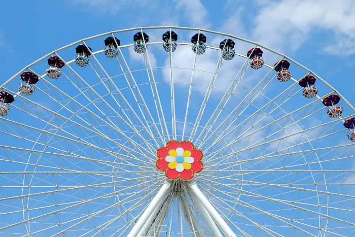 Framed Print : Vienna, Austria. Ferris wheel ride at the Famous Prater Amusement Park and Gardens. (Editorial Use Only)