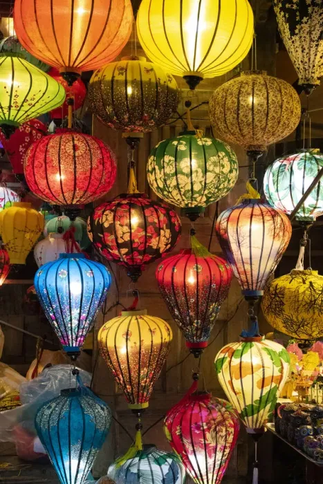 Framed Print : Vietnam. Colorful lamps for sale