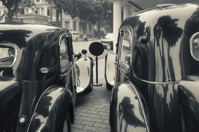 Framed Print : Vietnam, Hanoi, antique French Citroen Traction-Avant cars Framed Print : Vietnam, Hanoi, antique French Citroen Traction-Avant cars