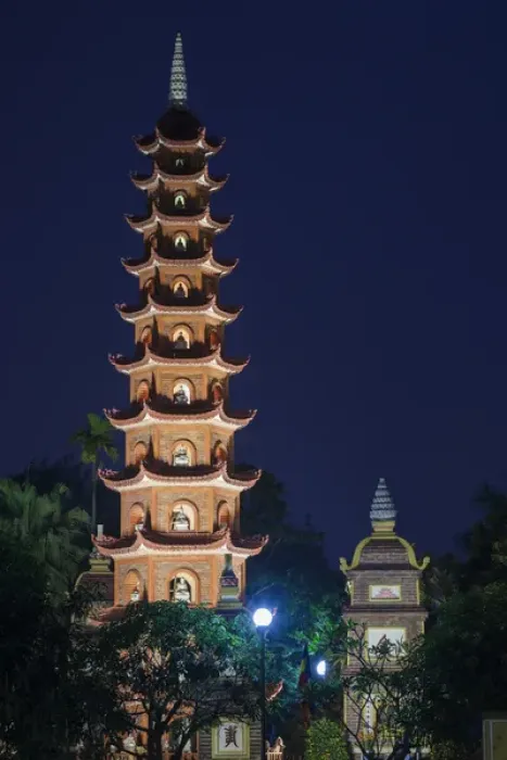 Framed Print : Vietnam, Hanoi, Tay Ho, West Lake, Tran Quoc Pagoda, dusk Framed Print : Vietnam, Hanoi, Tay Ho, West Lake, Tran Quoc Pagoda, dusk