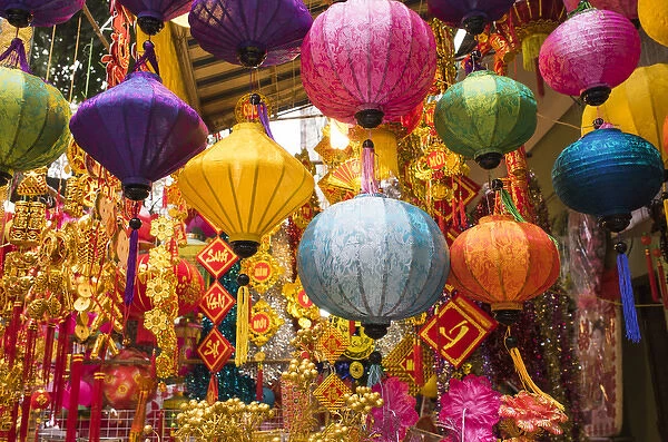 Vietnam, Hanoi, Tet Lunar New Year, holiday decorations for sale