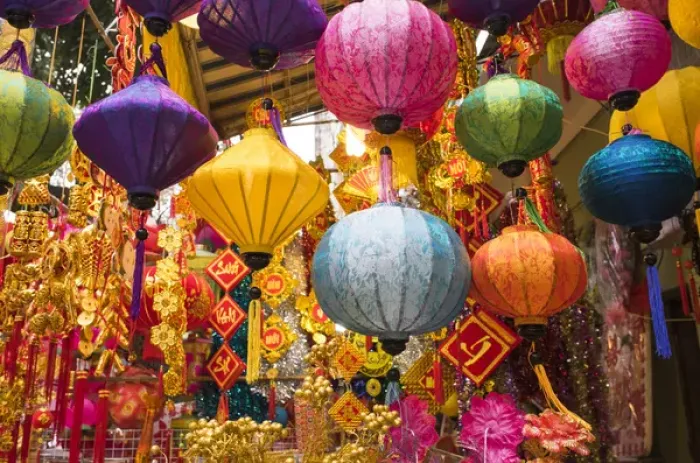 Framed Print : Vietnam, Hanoi, Tet Lunar New Year, holiday decorations for sale Framed Print : Vietnam, Hanoi, Tet Lunar New Year, holiday decorations for sale